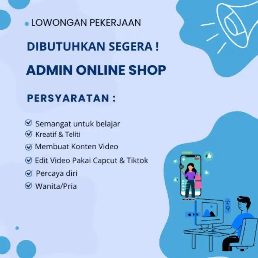 Lowongan kerja admin online shop