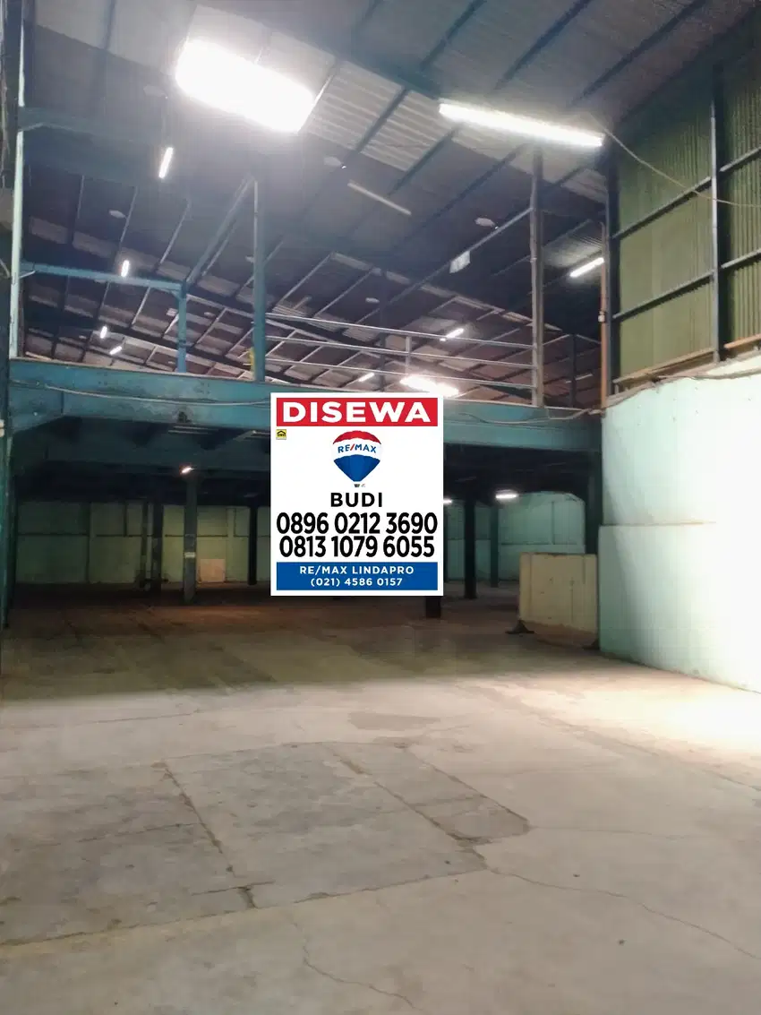 Disewa Gudang Jatinegara Cakung Jaktim LB 720 m2 free lt 2 LB 400 m2