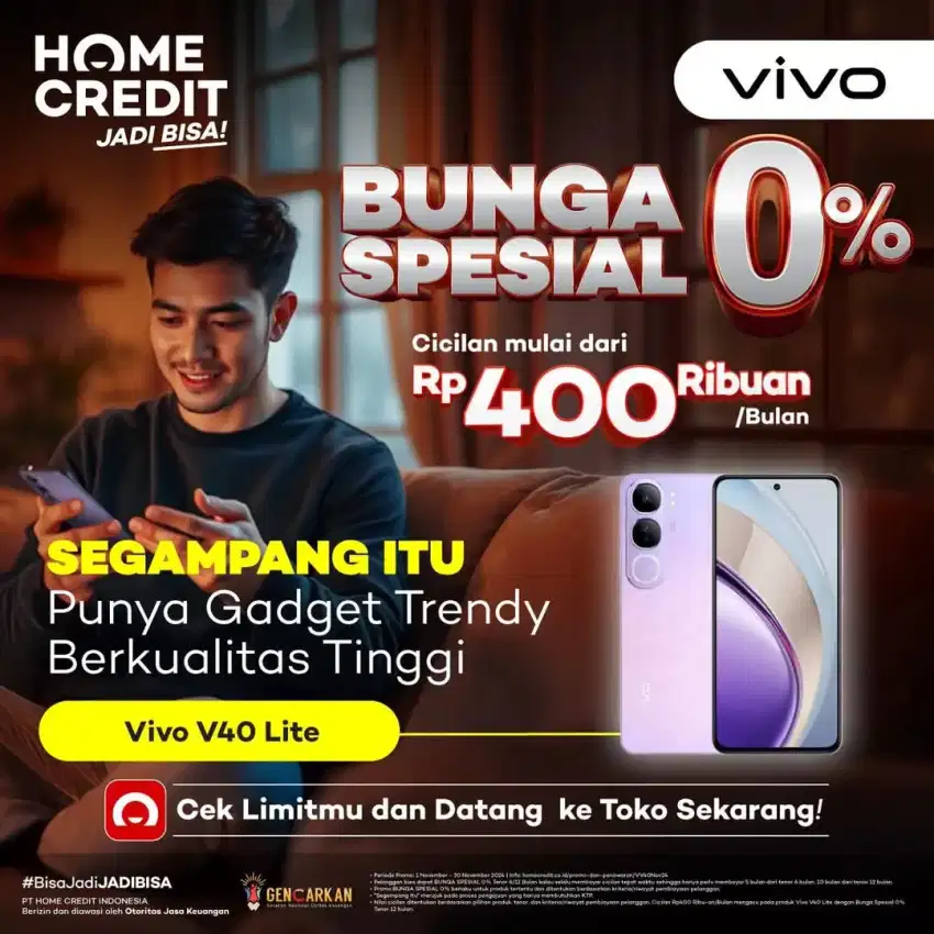 Vivo V40 Lite kredit cicilan 0% by home credit