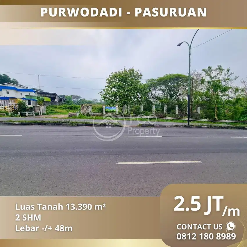 Tanah Luas 1.3 Hektar Purwodadi Pasuruan