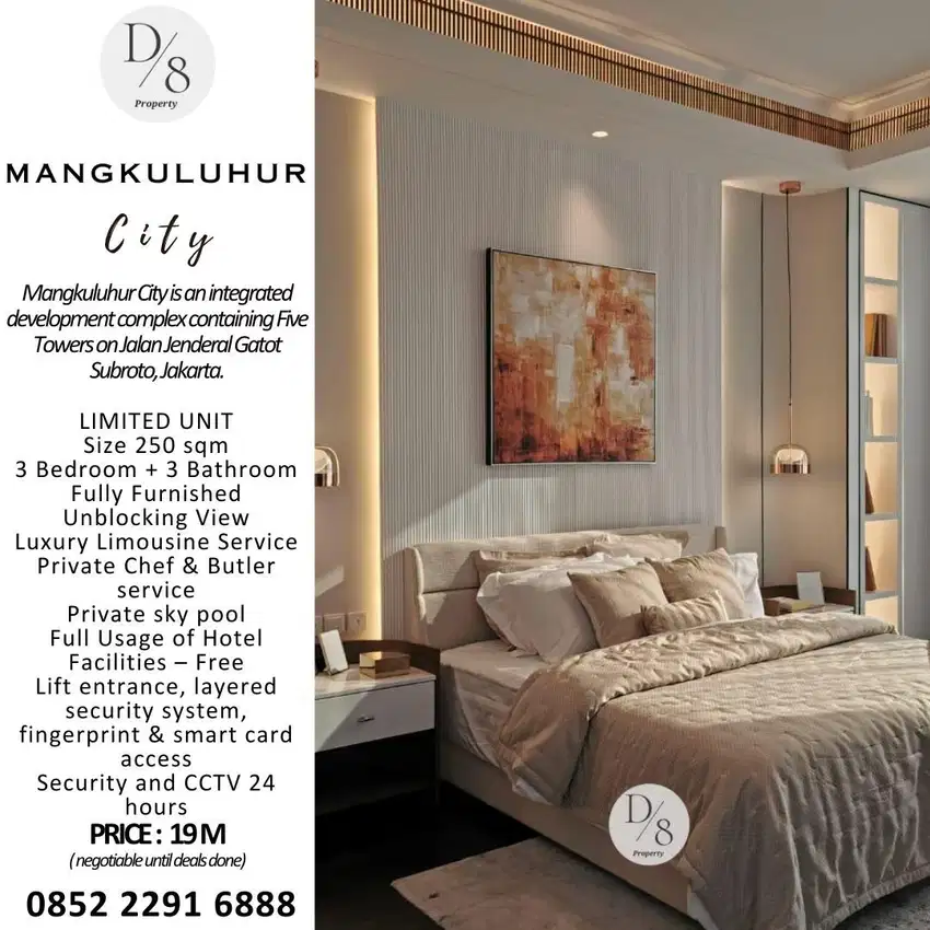 Fast Sale, MANGKULUHER Residence 250m2, Mewah, Siap Huni, ONLY 19M