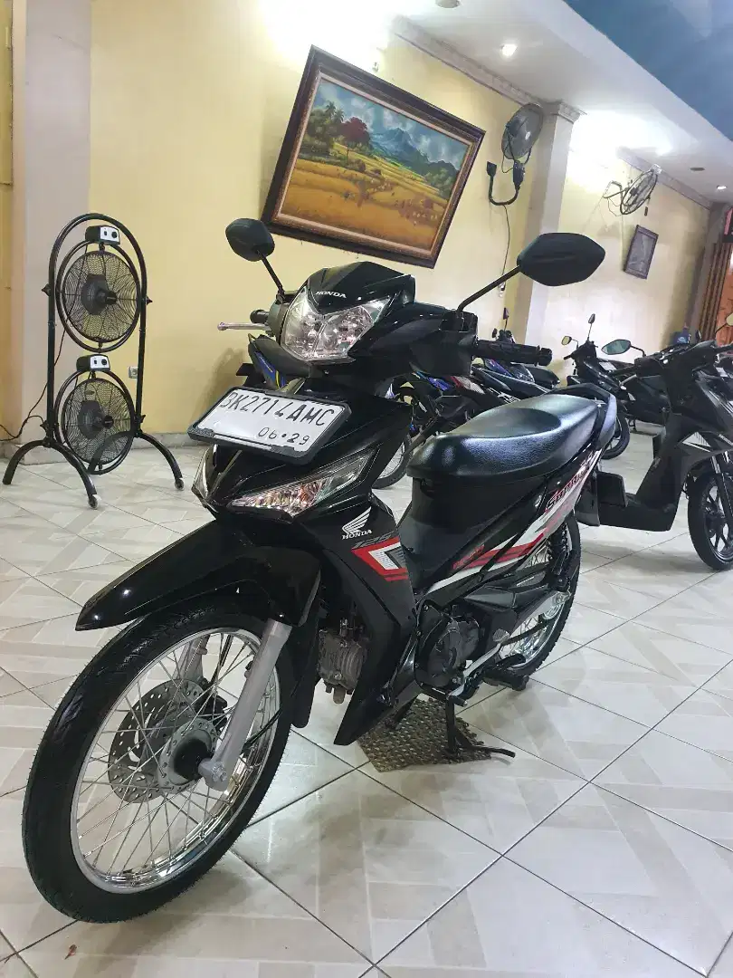 New Supra X 125 F1 SW 2024 Buka plat spti Baru-odo 1.300KM-plaza motor