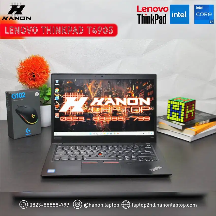 Lenovo Thinkpad T490s Touchscreen Ram 32GB Core i7-8665u 512GB Mulus