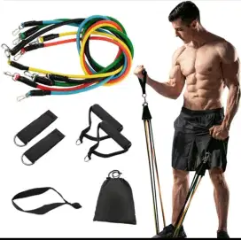 Paket resistance bands band 11in1 tali pitnes yoga pilates gym