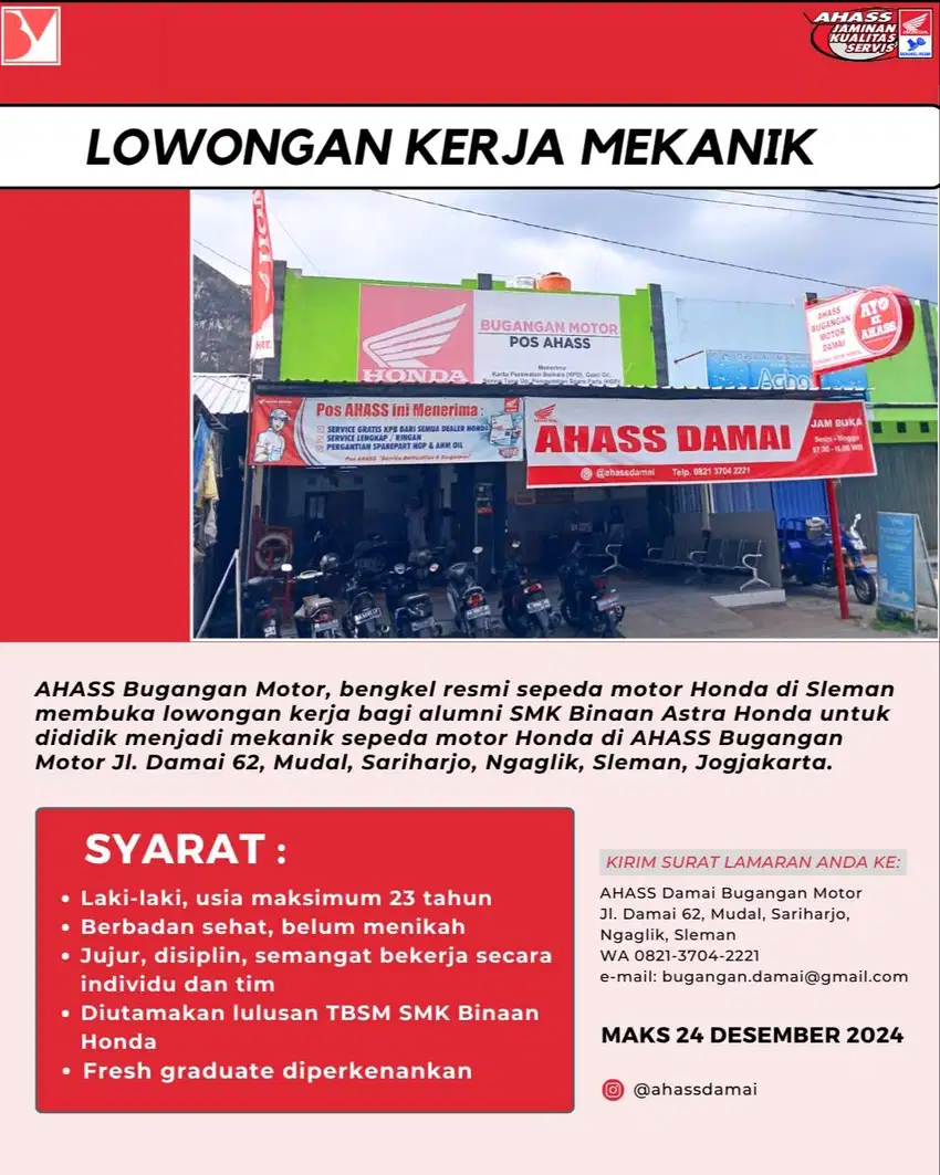 Siap Berkembang menjadi Mekanik AHASS