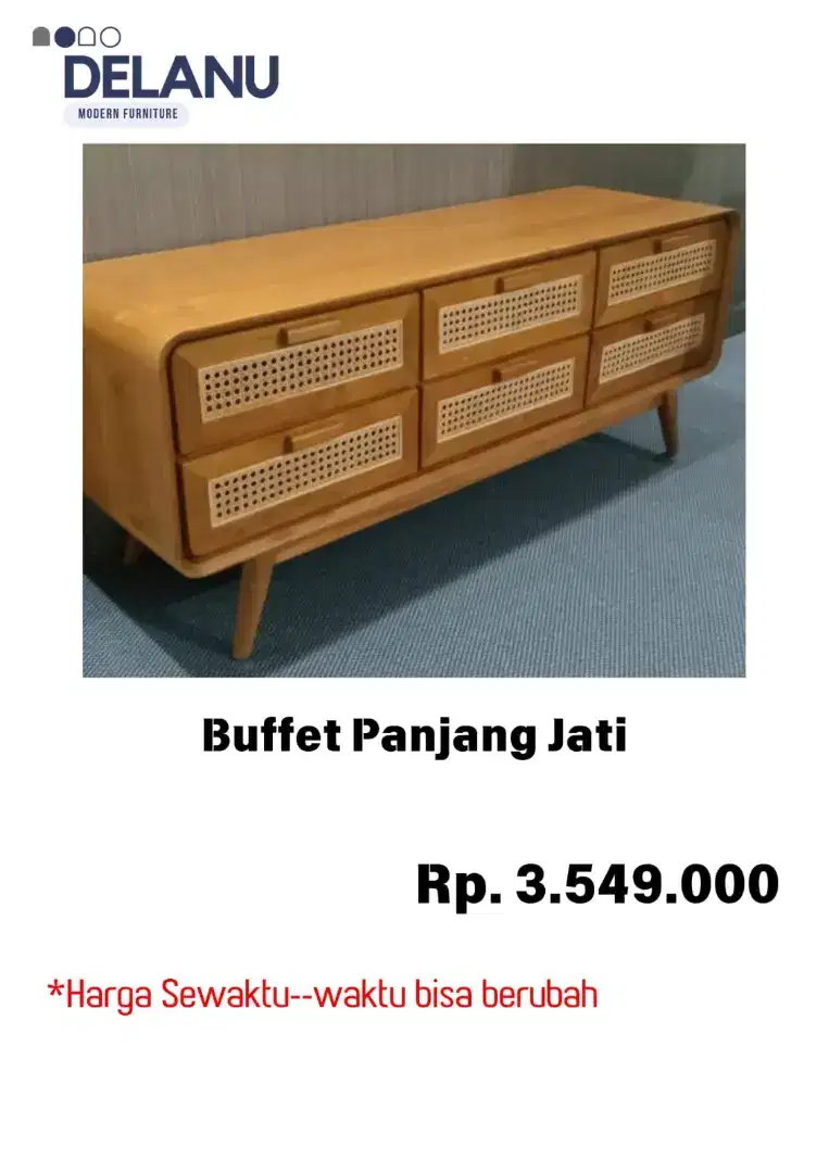 Furniture Buffet panjang Jati