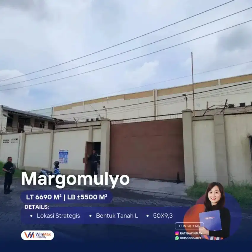 Jual / sewa Gudang Margomulyo Indah dekat gate grand pakuwon
