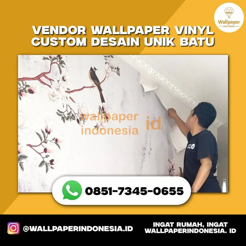 VENDOR WALLPAPER VINYL CUSTOM DESAIN UNIK BATU