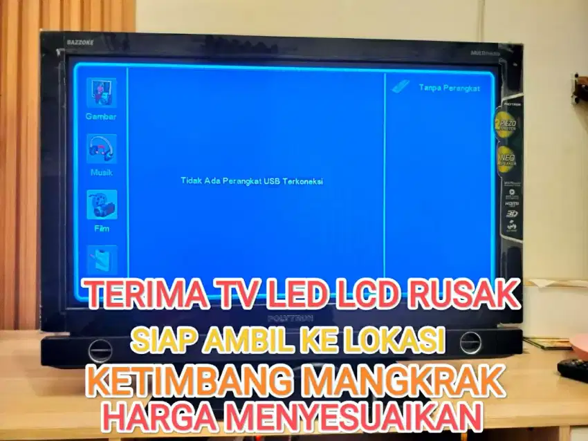 Terima tv led cld rusak normal dsb