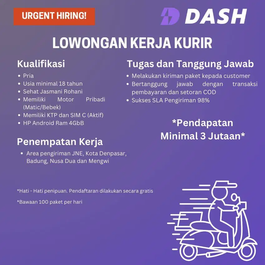 Lowongan Kerja Rider JNE