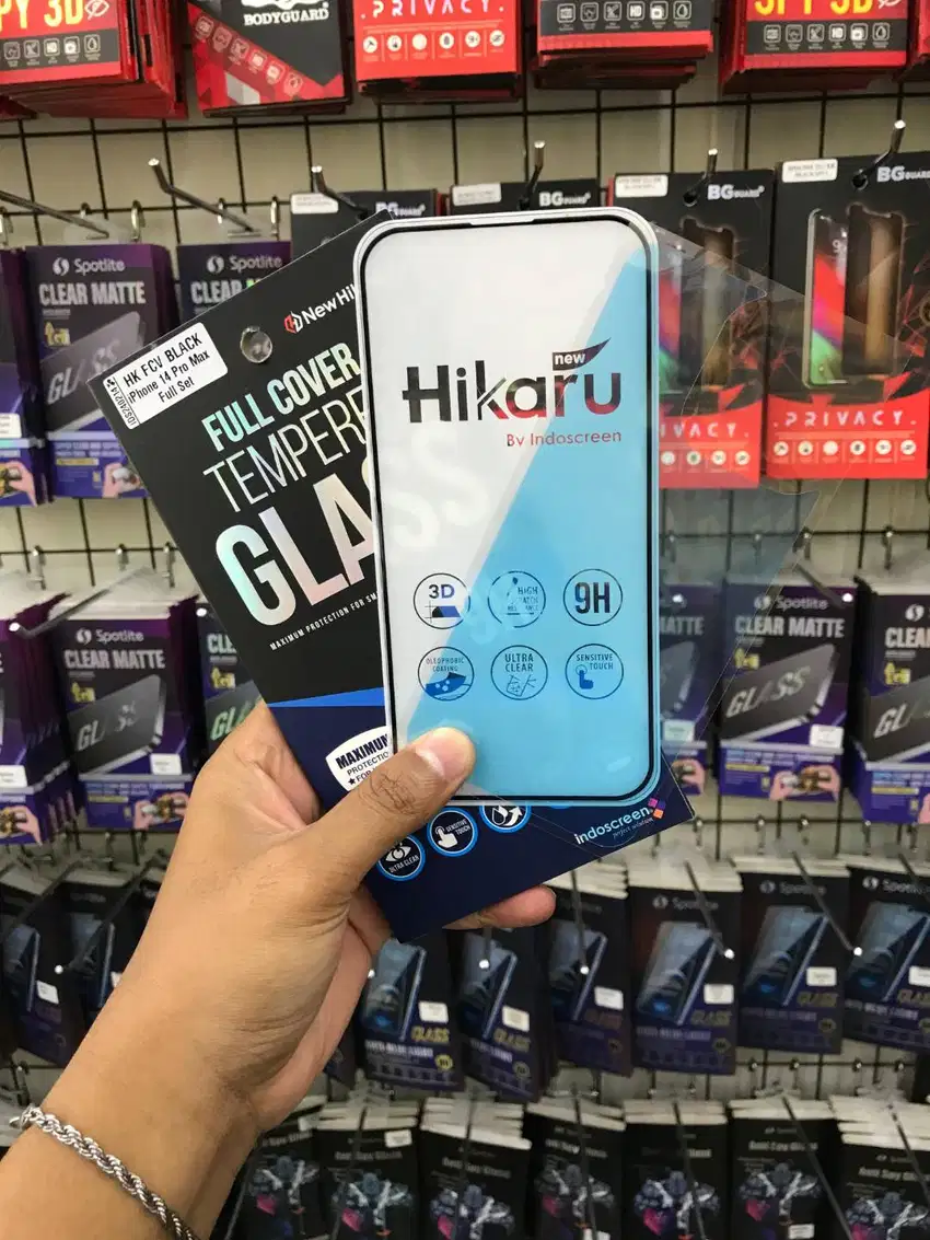 Hikaru Full Cover Tempered Glass iPhone 14 Pro Max Fullset