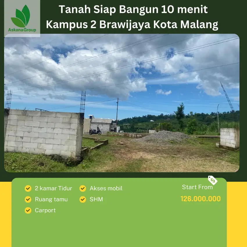 Dijual Tanah Cocok Hunian View gunung Harga Ramah Pandanlandung Malang