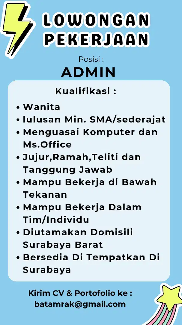 Lowongan Kerja Admin