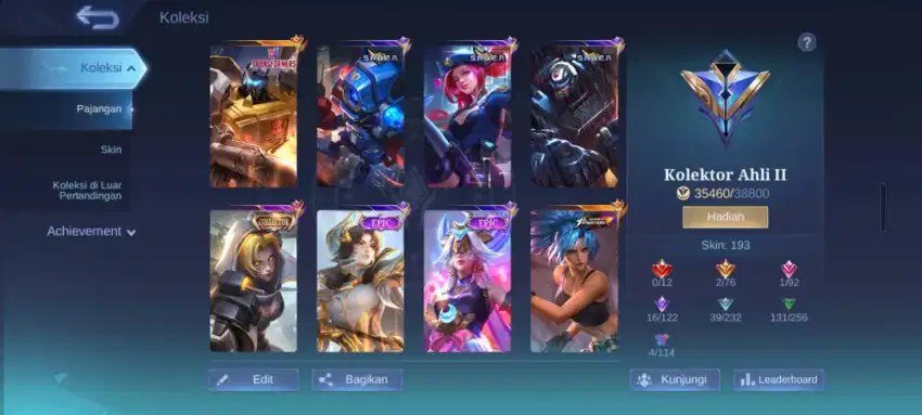 Jual akun Mobile legends