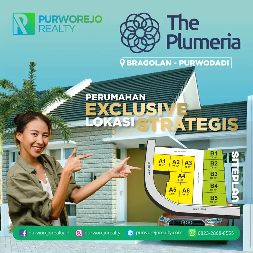 Dijual perumahan strategis dekat stasiun KAI Jenar The Plumeria