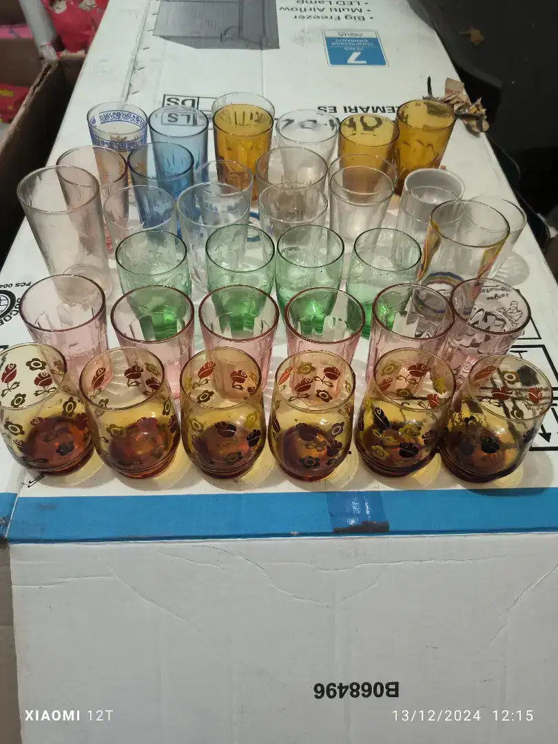 37 pcs gelas kaca borongan