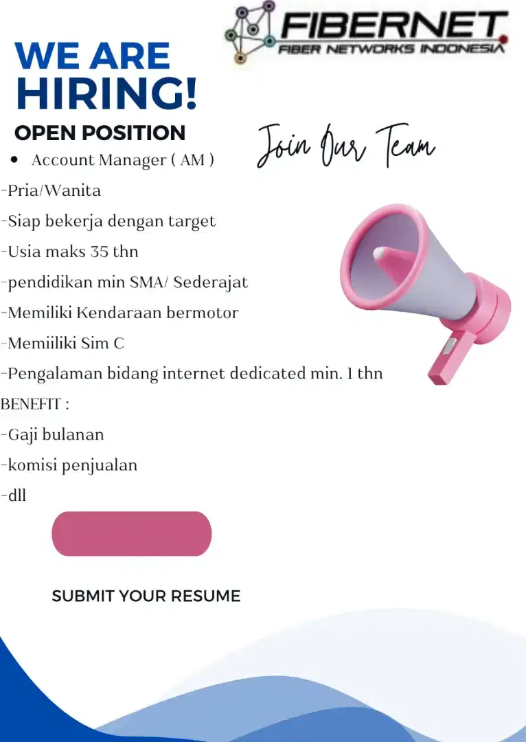 Dibutuhkan Account Manager ( AM )