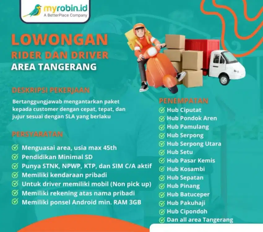 Lowongan KURIR MOTOR WAJIB SIM C AKTIF