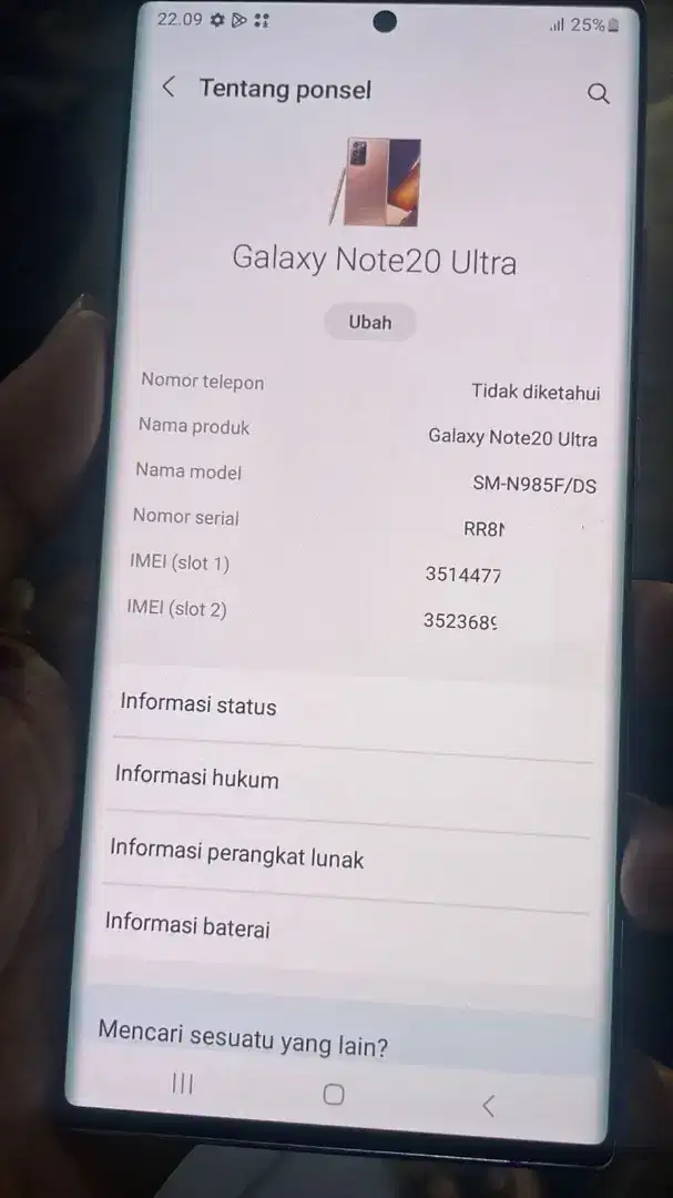 Samsung Note 20 ULTRA 8/256GB sein Normal fullset