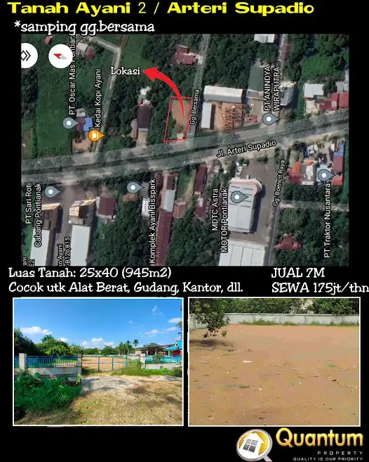 Tanah Jalan Ahmad Yani 2 (Arteri Supadio) - Ayani 2 (Sudah Urug)