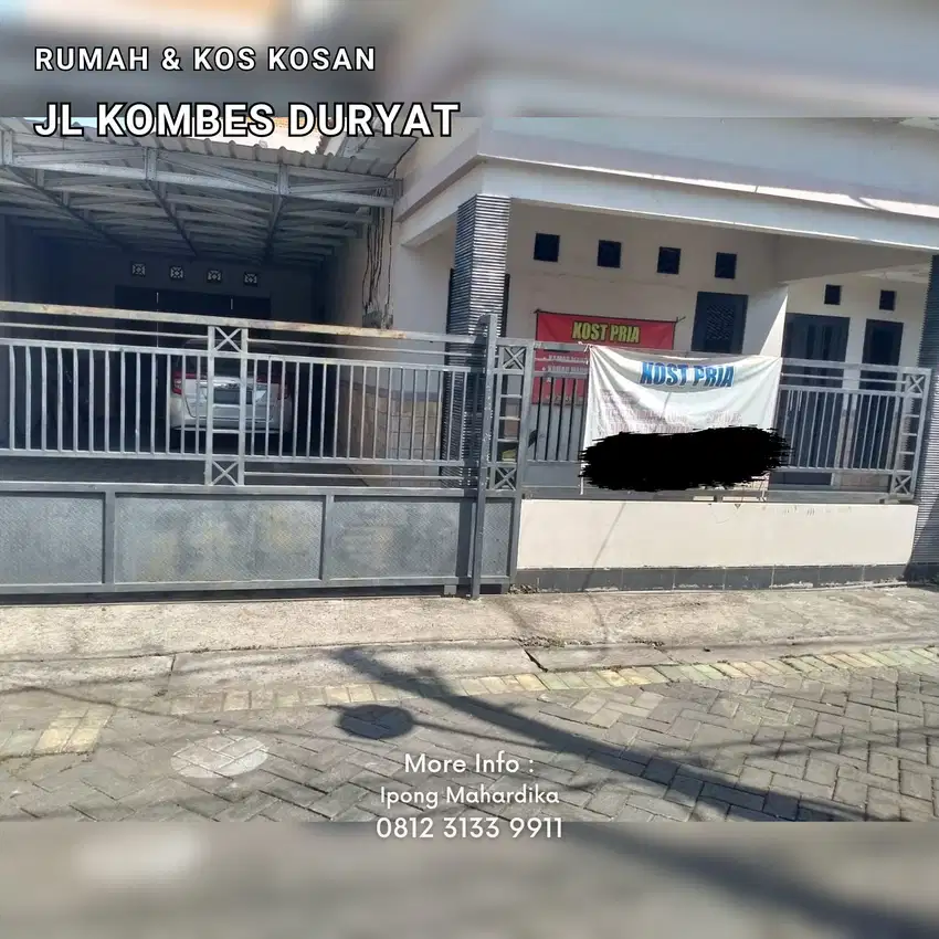 Rumah Sidoarjo dan Kos Kosan di Jl. Kombest Duryat