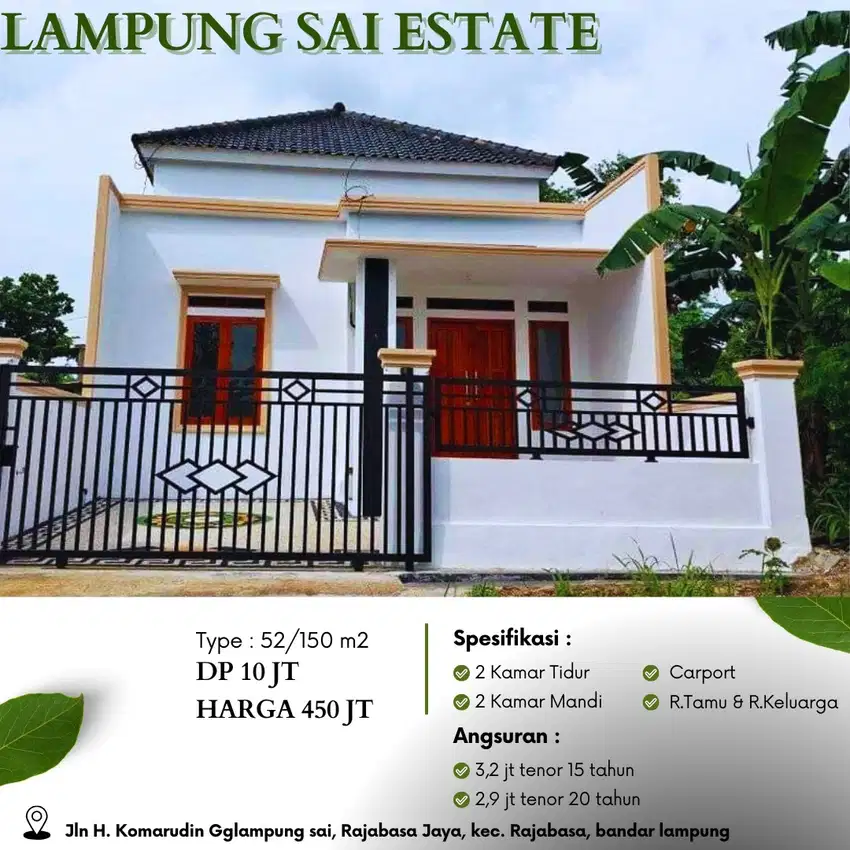 DIJUAL RUMAH MODERN DI BANDAR LAMPUNG DEKAT KAMPUS UNILA