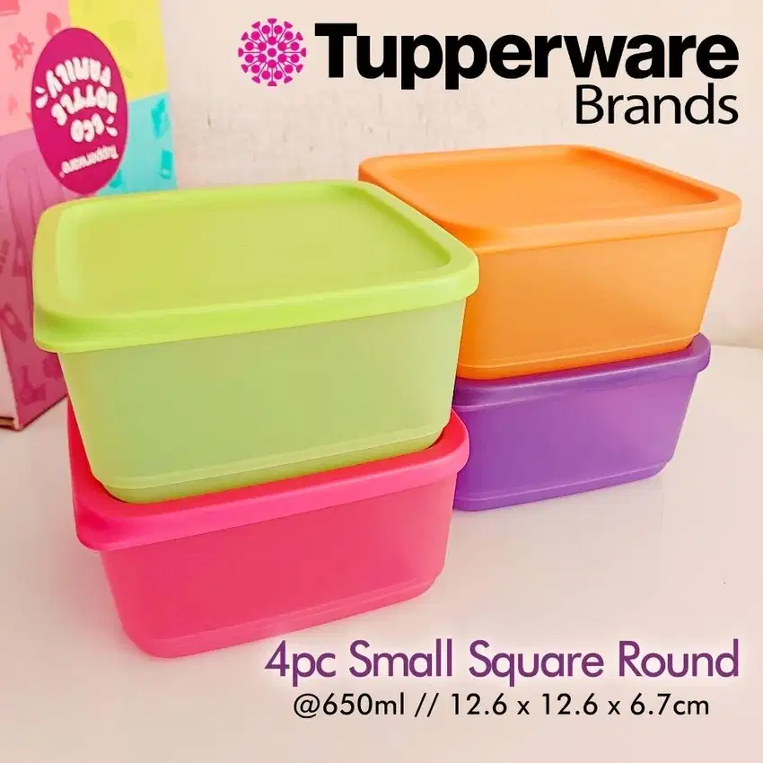 New Small Square Round Tupperware