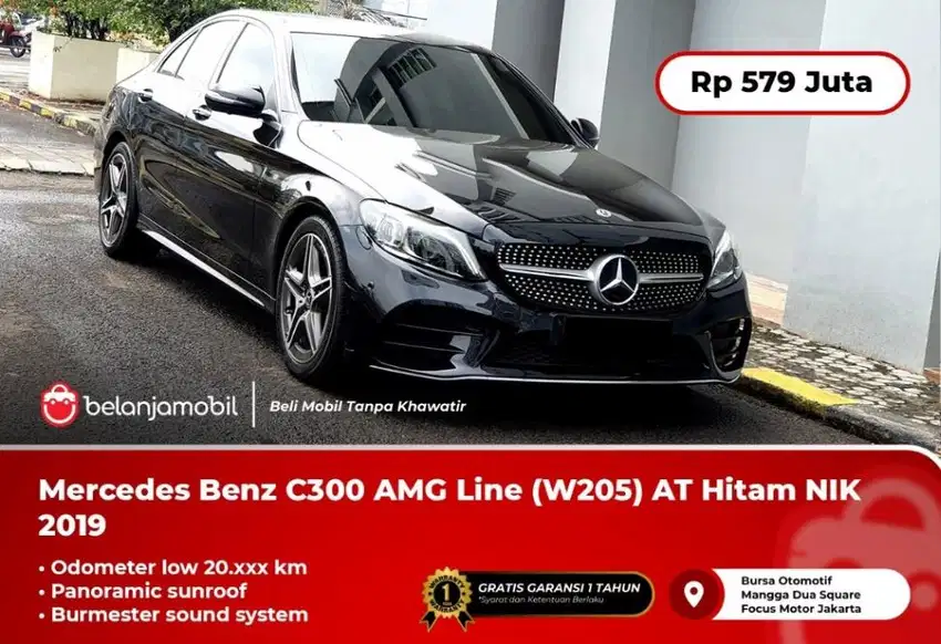 [LOW 20RB] Mercedes Benz Mercy C 300 C300 AMG Line Hitam 2019/2020