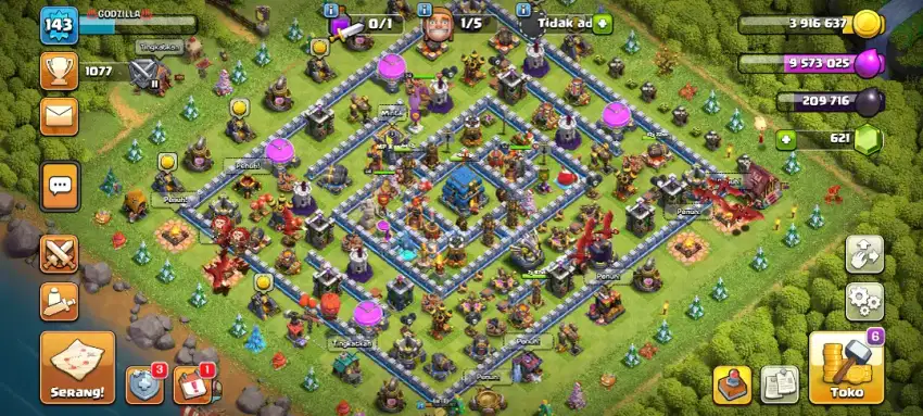 AKUN COC TH 13 BARU UP