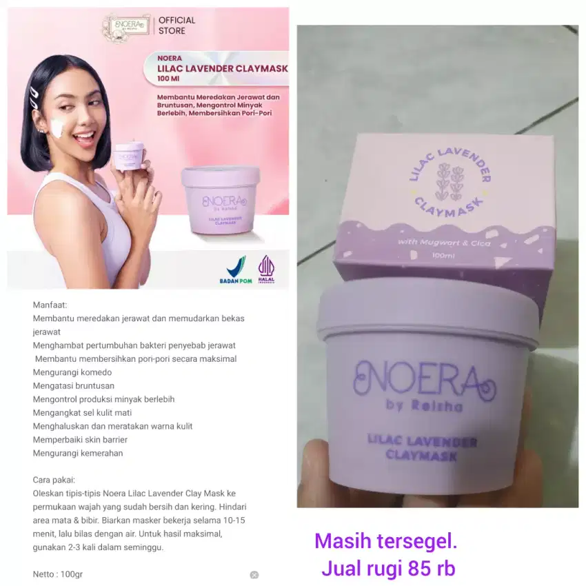 Masker Lilac Lavender clay mask by Noera