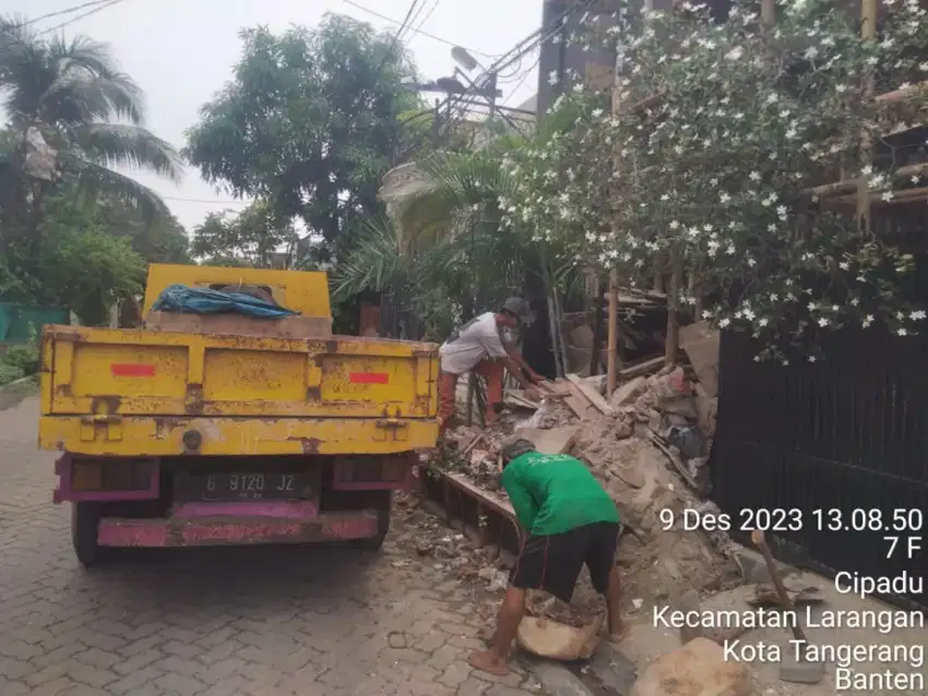 jasa angkutan,puing tanah/sampah/urugan/bongkaran rumah