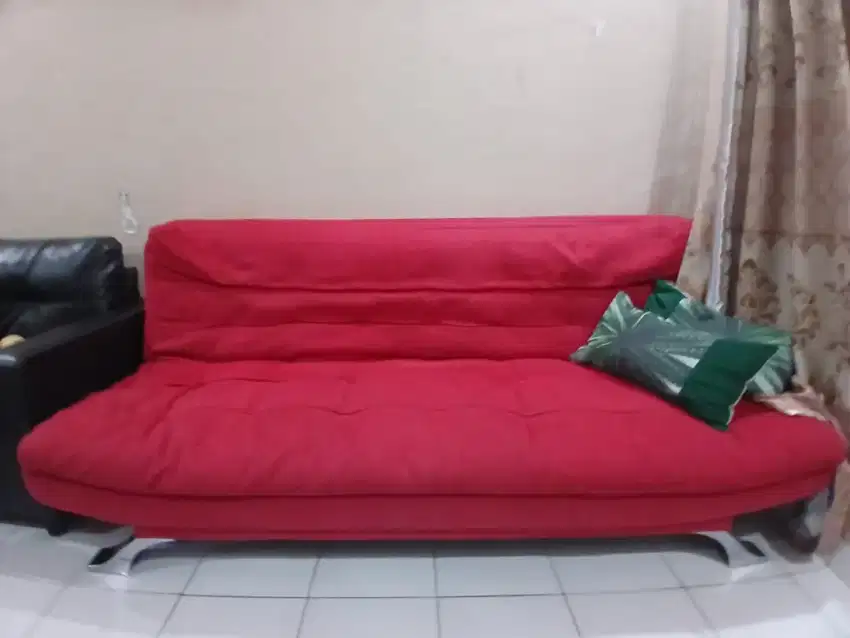 Preloved Sofa Bed Informa Merah