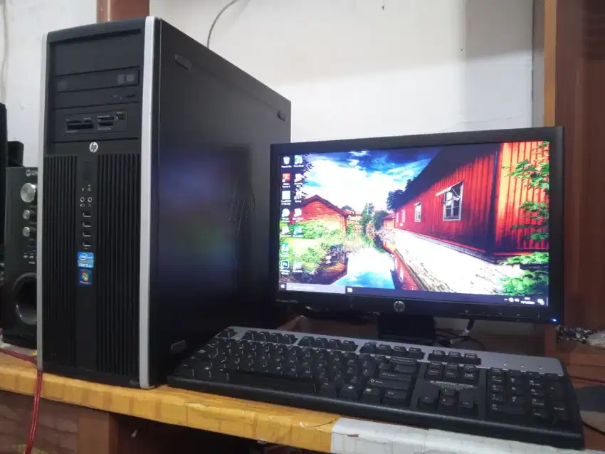 Pc HP fullset (intel core i5 + ram 8gb + ssd + monitor 19inch)