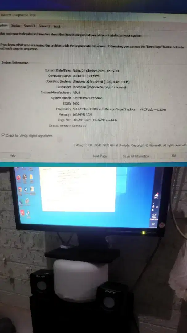 PC Full Set Ram 16GB