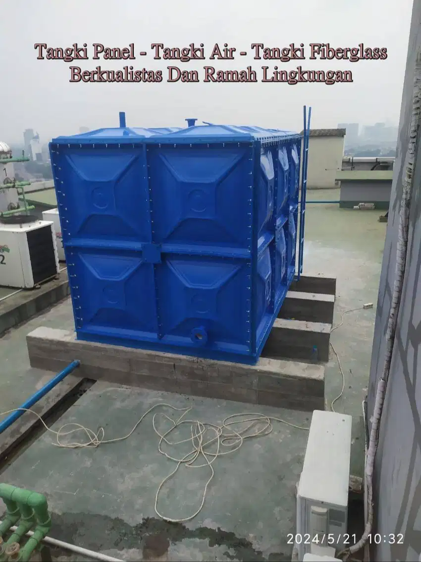 Tangki Panel, Rooftank Kotak, Toren Air FRP, Tangki Air Kotak, Roof Ta