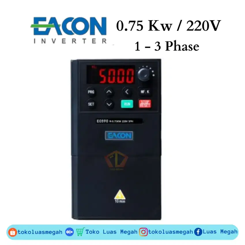 INVERTER EACON series 590 0.75 Kw / 220Volt / 1 — 3 Phase