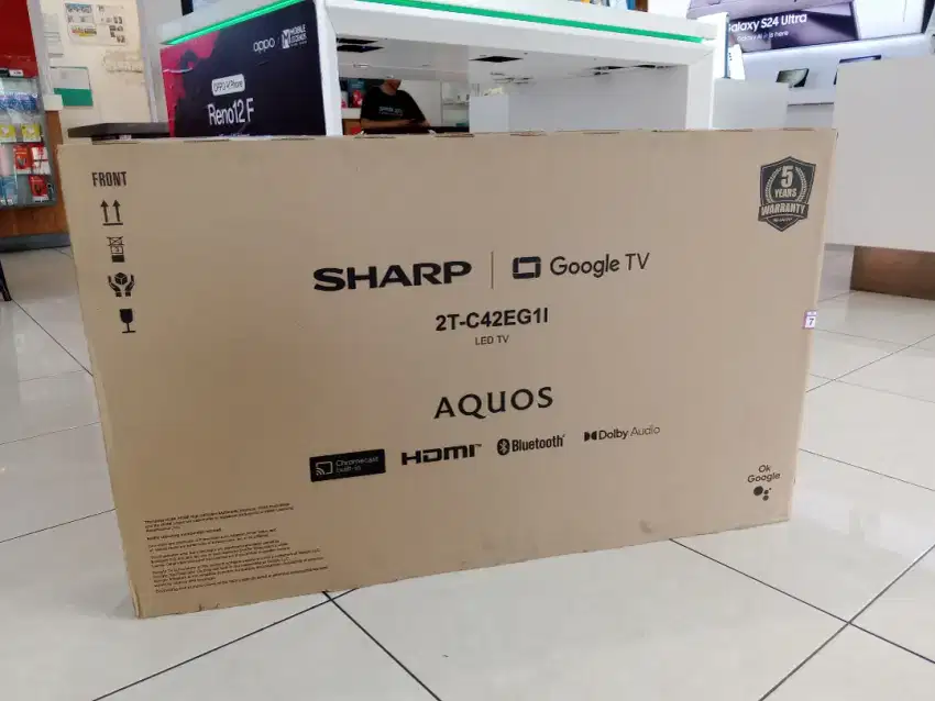 TV Sharp Aquos 42 inch Google TV 2T-C42EG1l (BARU SEGEL BOX)