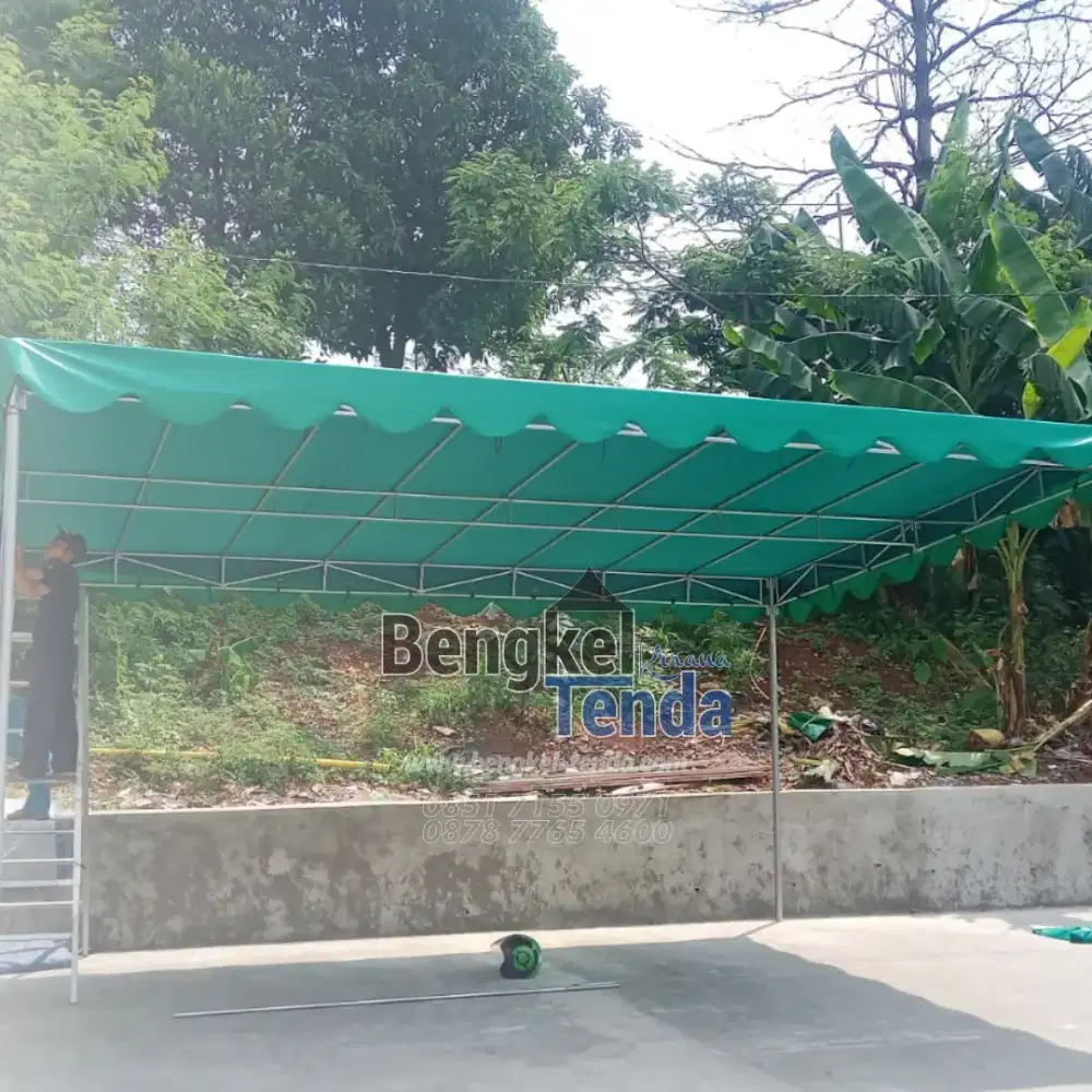Tenda Terop Besi Galvanis Terpal PVC Terpaulin