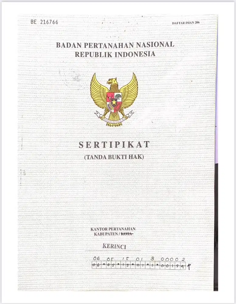 Tanah dijual di gunung tujuh kerinci