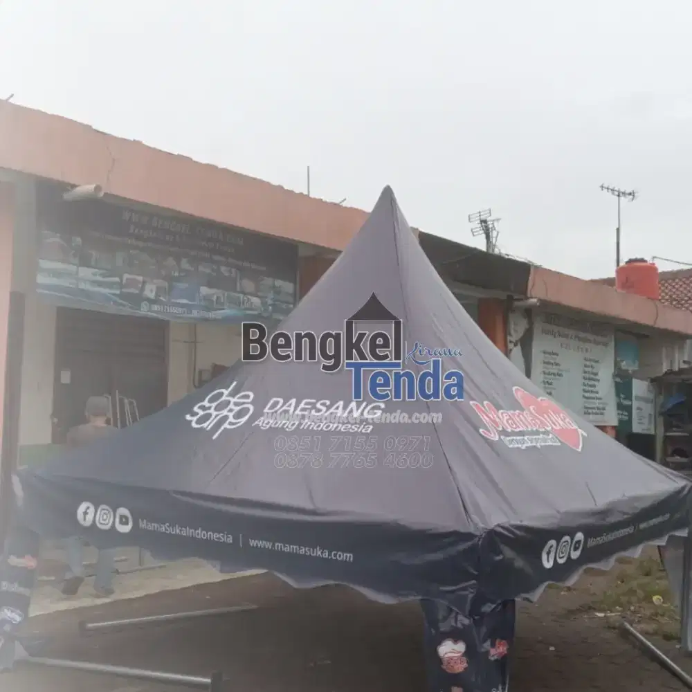 Tenda Bazar / Tenda Kerucut Branding / Tenda Pameran Custom