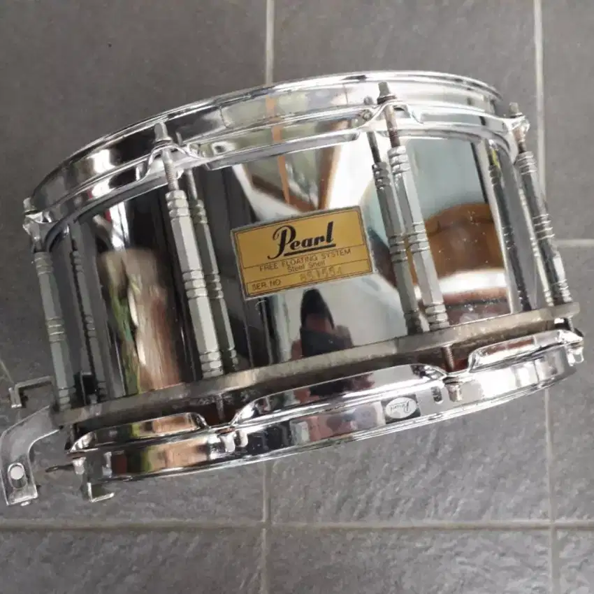 SNARE DRUM PEARL FREE FLOATING STEEL SHELL JAPAN