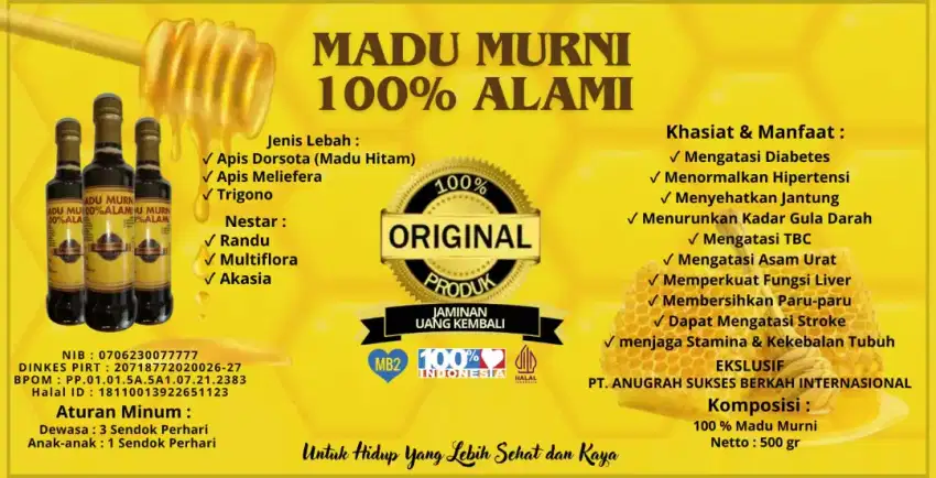 Madu Herbal Anugrah Original