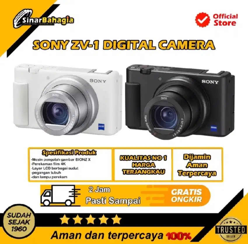 CAMERA SONY ZV-1 PROMO CICILAN KTP SAJA FREE 1x ANGSURAN BUNGA RENDAH