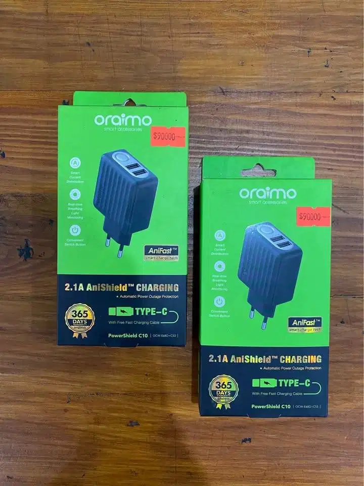 New / Baru CHARGER (OCW-E68D+C53) Type-C 10.5W