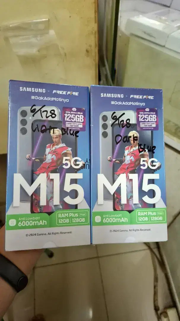 Samsung m15 5g 6/128 new fresh murah