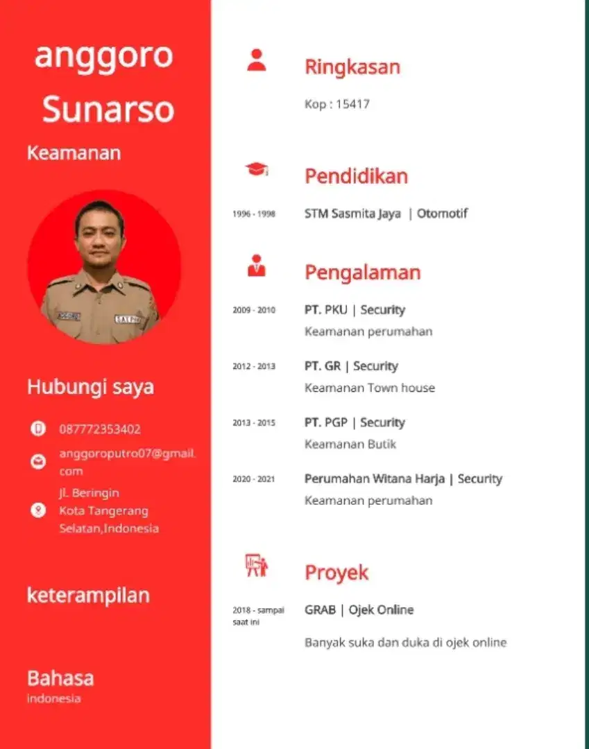 Cari kerja SATPAM atau Security