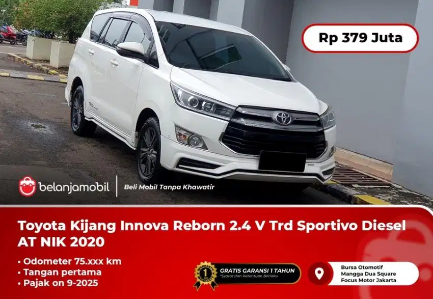 [ TRD Sportivo ] Toyota Kijang Innova Reborn 2.4 V Diesel AT 2020/2021