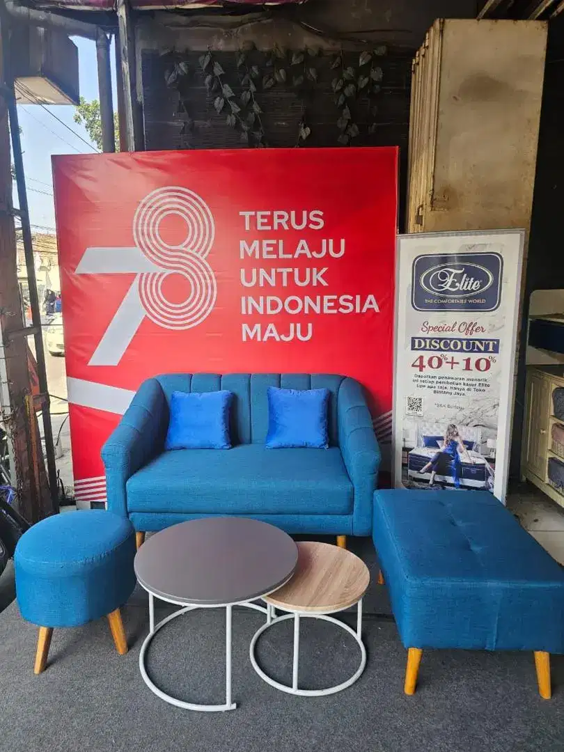 Sofa set total 3 dudukan tanpa meja
