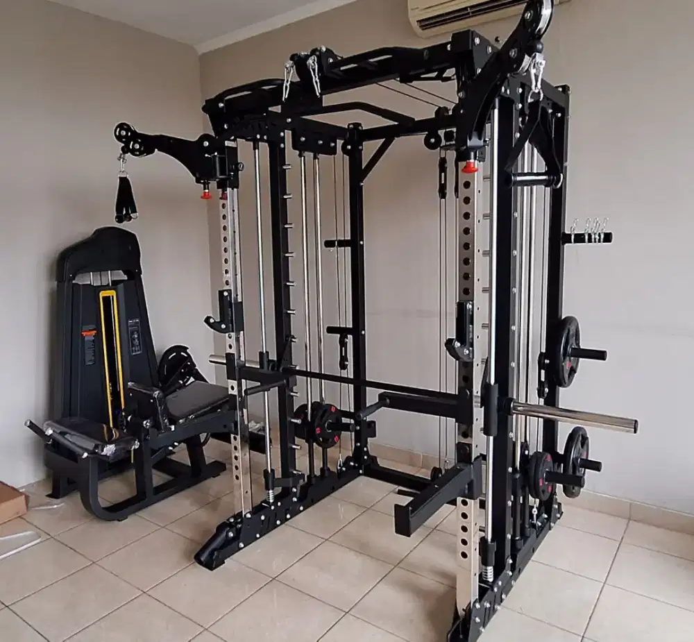 smith machine full set komersial fitness import multy trainer gym