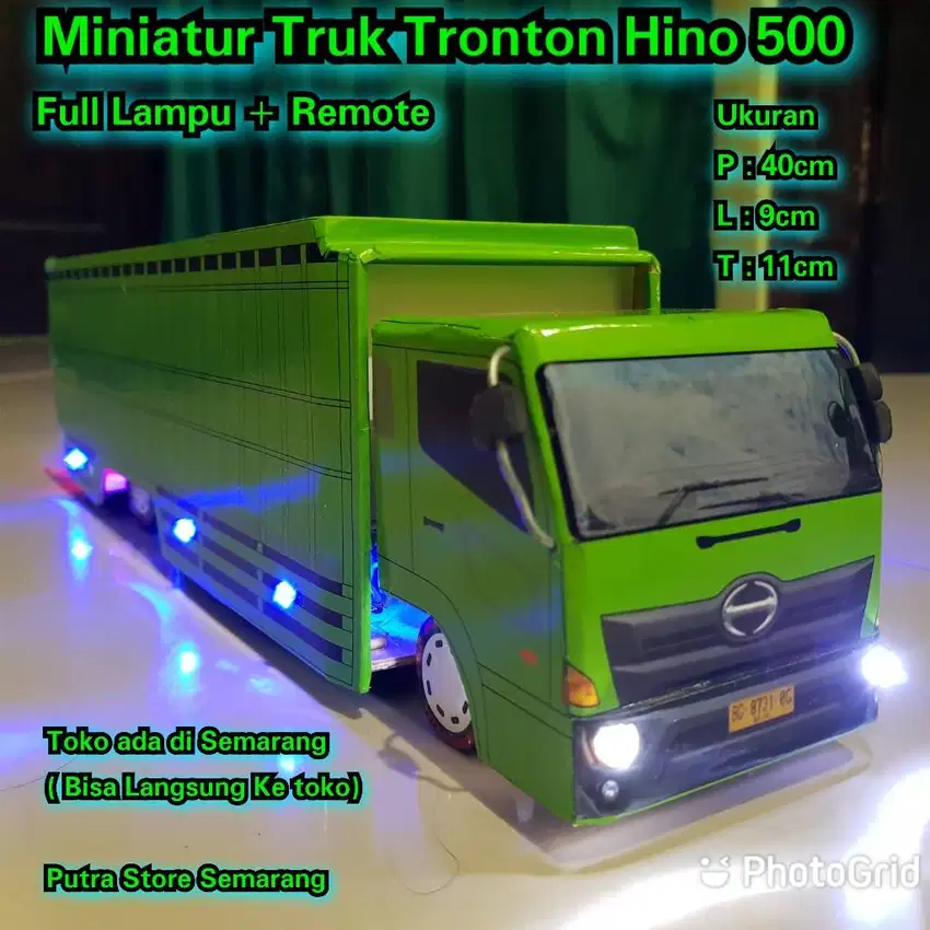 Miniatur truk Hino 500 Tronton RC Truk Oleng Trek Remote kontrol Tront